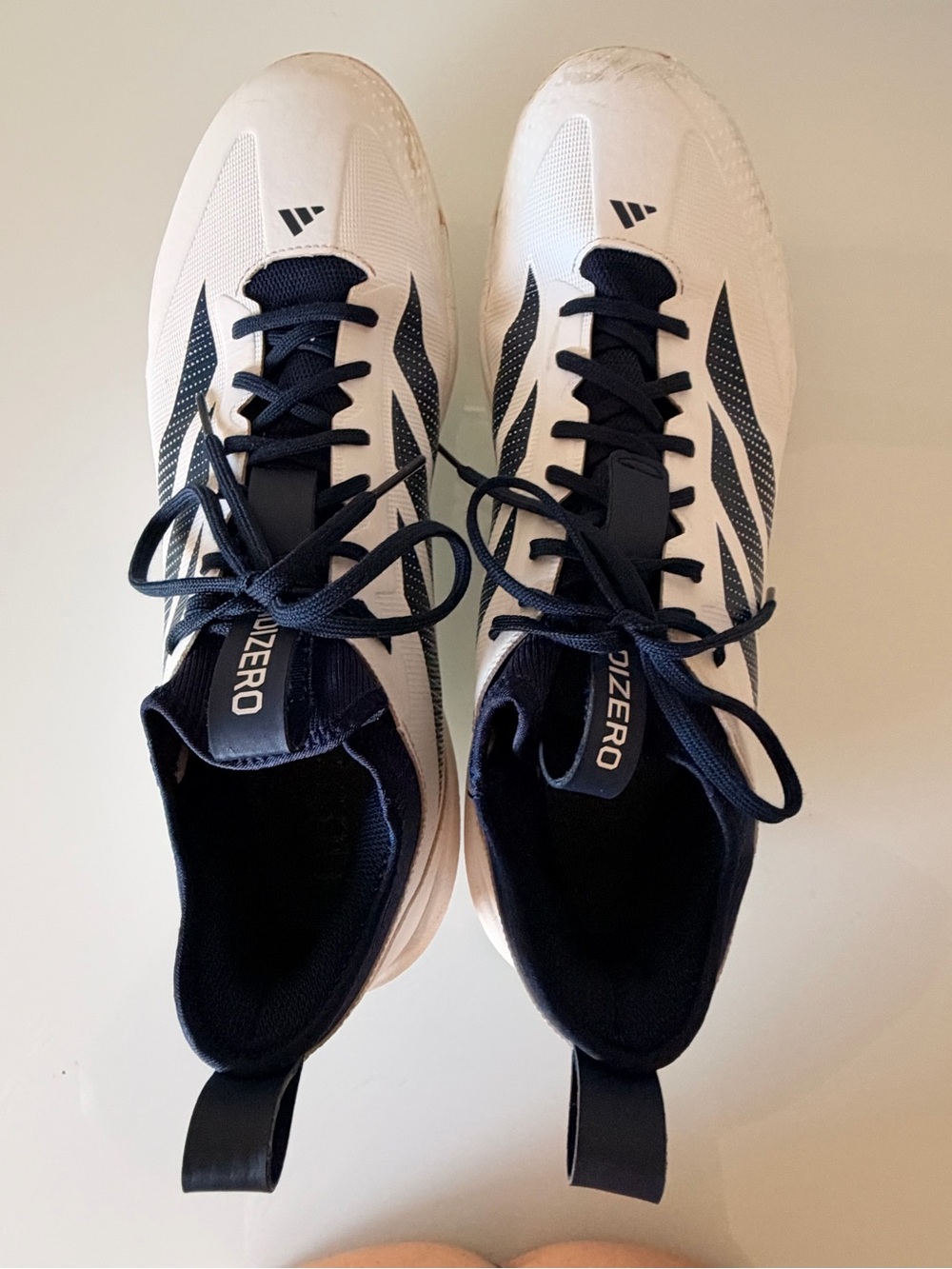 adidas Adizero Impact Baseball/Softball Cleats White/Navy US 13.5